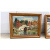 Image 2 : Four Framed Landscape Paintings Including E. Mitchell Watermill and Covered Bridge Scenes, Largest