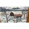 Image 5 : Four Framed Landscape Paintings Including E. Mitchell Watermill and Covered Bridge Scenes, Largest
