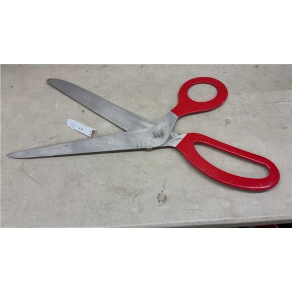 Giant Ceremonial Ribbon-Cutting Scissors with Red Plastic Handles36" End to End