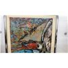 Image 7 : Two Framed Abstract Paintings Including Nu-Leger Signed Work, Largest 41 x 23"