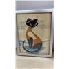 Image 11 : Vintage Framed Gravel Art of Woman Playing Conga Drum, 1960s-1970s, and More, Largest 10 x 21". Cat