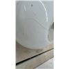 Image 7 : Pair of Chrome and White Opal Glass Globe Pendant Lights, Crack on 1 Globe
