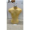 Image 1 : Male Mannequin Torso Form, Headless and Armless, Yellow Plastic, 25" High