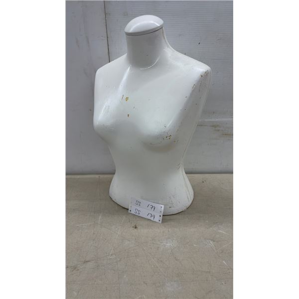 White Female Torso Mannequin, Headless Display Form, 21" High