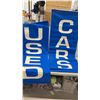 Image 2 : Blue and White "Used Cars" Vertical Banners, Double Sided, Set of 2, 72 x 30"