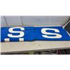 Image 3 : Blue and White "Used Cars" Vertical Banners, Double Sided, Set of 2, 72 x 30"