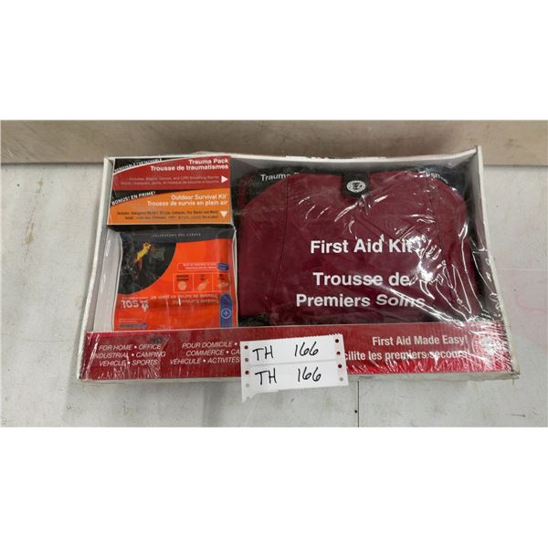 EZ Care First Aid Kit with Trauma Pack and SOL Outdoor Survival Kit
