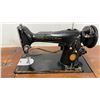 Image 3 : Singer Model 201-3 Electric Sewing Machine in Wooden Drop-Leaf Cabinet