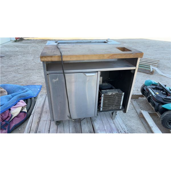 Quest Commercial Refrigerated Prep Station with Butcher Block Top and Copeland Compressor