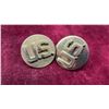 Image 3 : Lot of 17 U.S. Military Uniform Collar Insignia Pins, Gold-Toned Metal with Clutch Backs