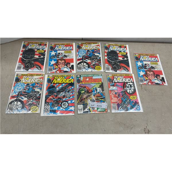 Team America Marvel Comics Group Issues #1-8 and #12 1982-1983 Collection