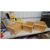Image 1 : Set of Three Natural Wood Modular Display Crates