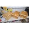 Image 2 : Set of Three Natural Wood Modular Display Crates