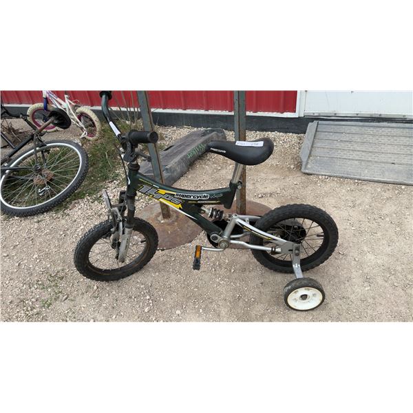 Supercycle Kidz Chaos Dual Suspension Children's Bicycle with Training Wheels