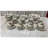 Image 1 : Wood & Sons Rosedale Pattern Dinnerware Set, Cups, Saucers, Plates, 47pc