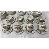 Image 2 : Wood & Sons Rosedale Pattern Dinnerware Set, Cups, Saucers, Plates, 47pc