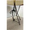 Image 3 : Pair of Tripod Table Lamps with Metal Bases and Fabric Shades and Extra Shade, 26" High