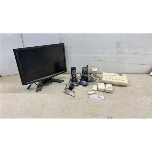 Acer X193W 19" LCD Monitor, AT&T Cordless Phones, Intercom System, and More