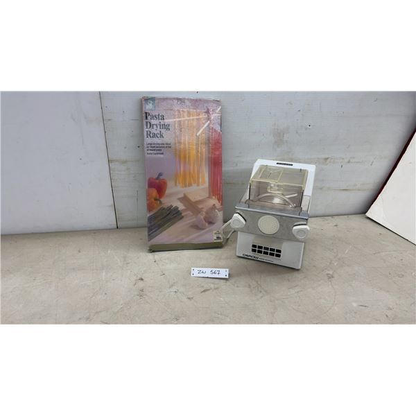 Osrow X2000 Electric Automatic Pasta Machine and Rowoco Solid Hardwood Pasta Drying Rack
