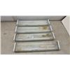 Image 1 : 4 Fluorescent Light Fixtures with Prismatic Lens, 2 Bulb, 25 x 5"