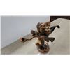 Image 3 : Bronze-Tone Cowboy on Rearing Horse Decorative Statue 12" Tall