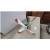 Image 3 : Folk Art Wooden Whirligig with Woodcutter Figure and Four-Blade Propeller 30" Long and Working