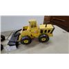 Image 3 : Two Tonka Mighty Series Construction Toys, Front-End Loader and Road Grader Metal