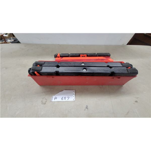 Sate-Lite 711 Base Collapsible Roadside Warning Triangles in Red Plastic Case Magnetic