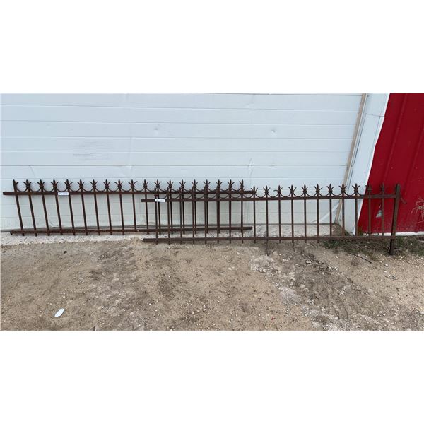 2 Lengths Of Vintage Wrought Iron Fencing 89 x 24 and 87-1/2 x 21