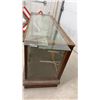 Image 12 : Antique Oak and Glass General Store Display Case with Sliding Doors and 2 Glass Shelves, 41 x 28 x