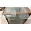 Image 13 : Antique Oak and Glass General Store Display Case with Sliding Doors and 2 Glass Shelves, 41 x 28 x