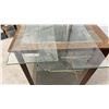 Image 14 : Antique Oak and Glass General Store Display Case with Sliding Doors and 2 Glass Shelves, 41 x 28 x