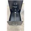 Image 4 : Black Metal Four-Drawer Vertical File Cabinet