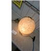 Image 3 : Vintage Mid-Century Modern Spherical Ice Chip Acrylic Pendant Light with Chain Working