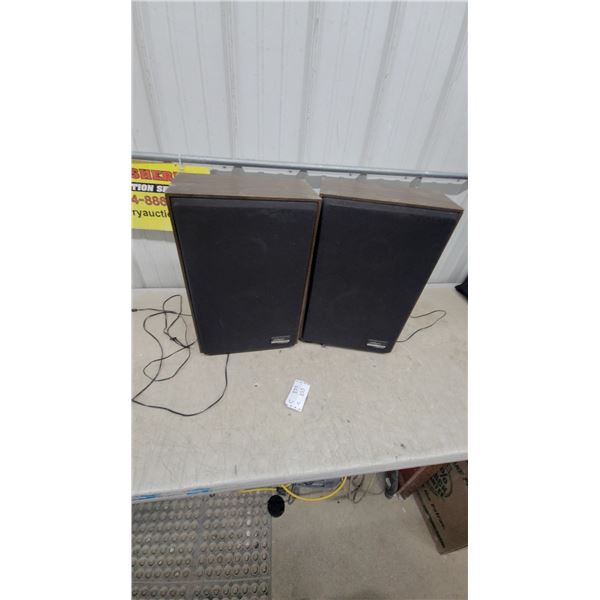 Pair of Zenith Allegro 500 Speaker Systems with Wooden Cabinets