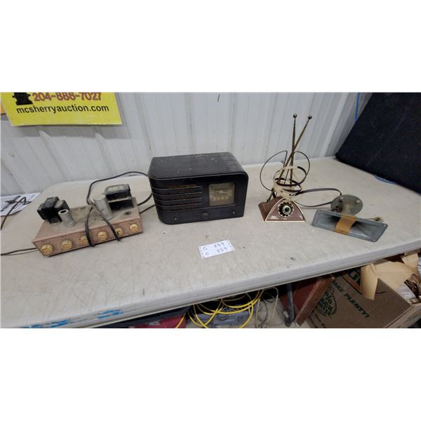 Stromberg-Carlson Model 105-S Bakelite Radio Vintage Amp. and Rabbit Ear Vintage Atena