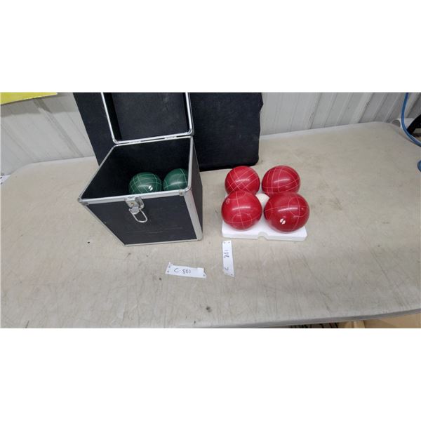 St. Pierre Bocce Ball Set with Eight Balls, Pallino, and Hard-Sided Carrying Case