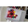 Image 3 : Miniature Tabletop Pool Table with Cues, Assorted Billiard Balls, and More