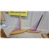 Image 2 : Wooden String Art Sailboat Sculptures, Painted Totem Pole, Miniature Desk, and More
