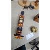 Image 4 : Wooden String Art Sailboat Sculptures, Painted Totem Pole, Miniature Desk, and More