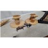 Image 5 : Wooden String Art Sailboat Sculptures, Painted Totem Pole, Miniature Desk, and More