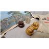Image 3 : Wood and Hyde Leather Company 1979 Promotional Calendar on Leather Hide and Painting Insulators