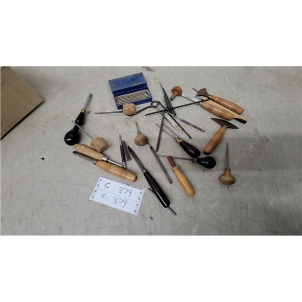 Assorted Precision Wood Carving.Leather Working Hand Tools