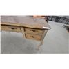 Image 4 : French Provincial Style Writing Desk with Six Drawers and Cabriole Legs 30 x 59 x 29"