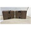 Image 7 : Car Audio Speaker Enclosure with Dual Drivers and Wood-Grain Bookshelf Speakers