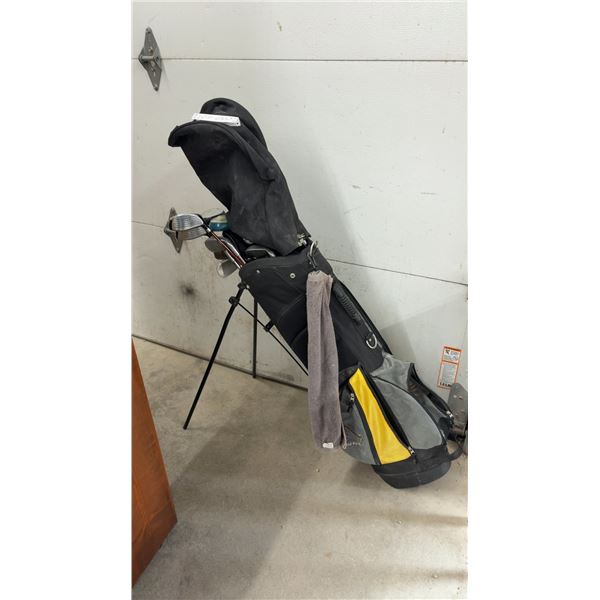 Golf Club Set with John Daly Forged Technology Woods, Titleist Irons, and Stand Bag