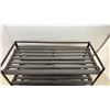 Image 3 : Three-Tier Bronze Metal Slatted Shelving Unit, 19 x 26 x 12"