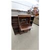 Image 5 : Vintage Wooden Secretary Desk with Drop-Front Writing Surface and Flanking Bookshelves 46 x 46 x