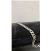 Image 4 : Platinum-Plated 7.0mm Cuban Link Bracelet, Adjustable 7" - 8.5" Long