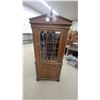 Image 1 : Walnut Krug Glass Door China Cabinet 74 x 30 x 15"